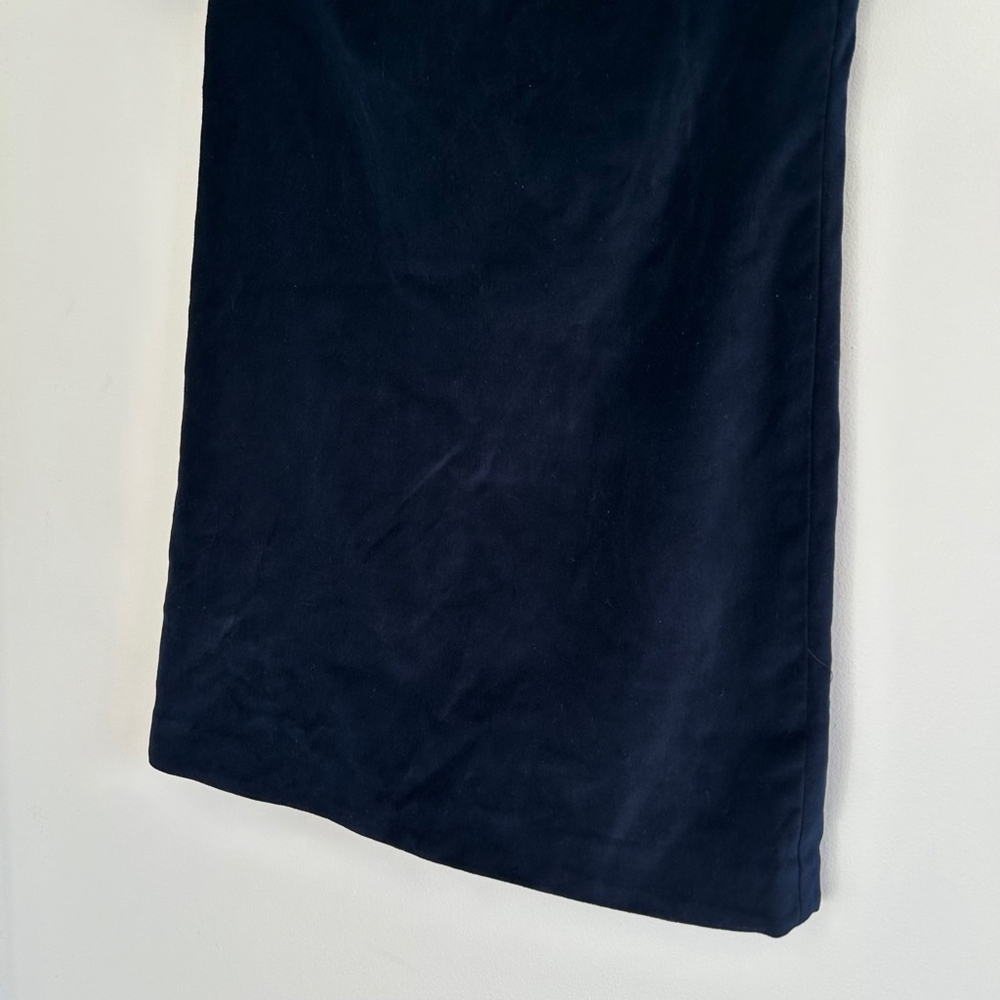 BEC + BRIDGE Velvet Mini Dress Navy Blue Size 2 Short Sleeve - Picture 4 of 11